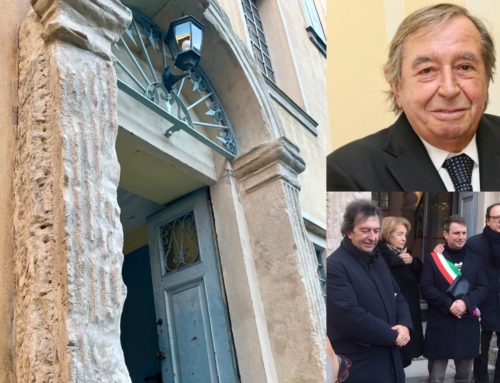 LEGNAGO. RESTAURATO IL “PORTALE DI SALIERI” ALLA CASA MUSEO FIORONI IN MEMORIA DI UMBERTO BELLUZZO.